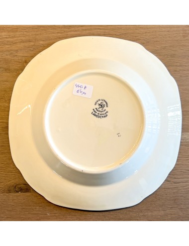 Diep bord / soepbord / pastabord vierkant model - Societe Ceramique Maestricht - serie LANDSCHAP zwart/wit