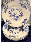 Ontbijtbord / breakfast plate - Boch - décor GRAND BOUQUET blauw