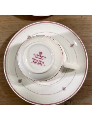 Kop en schotel - voor koffie - Villeroy & Boch - porselein servies gemaakt tussen 1980 en 2005 - décor ARAGON