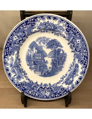 Diep bord / soepbord / assiette creuse / soup plate / Suppenteller - Petrus Regout - décor CASTILLO blauw
