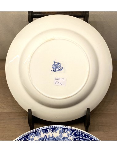 Diep bord / soepbord / assiette creuse / soup plate / Suppenteller - Petrus Regout - décor CASTILLO blauw