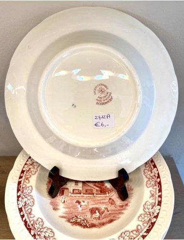 Diep bord / soepbord / pasta bord - Société Céramique Maestricht - décor BOERENHOEVE ROOD