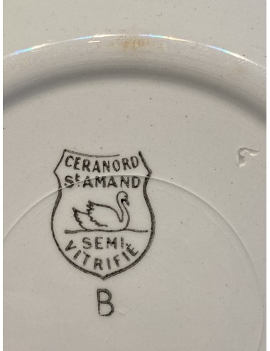 Diep bord / soepbord / pastabord - Ceranord st. Amand - Semi Vitrifié - pastelroze rand