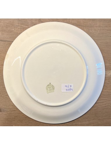 Dinerbord - Boch - crème kleurig bord met een goudkleurige omranding