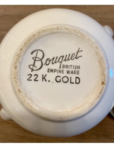 Sugar bowl - round model with lid - British Empire Ware - décor/model BOUQUET