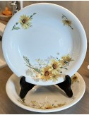 soup plate / soup plate - Boch - décor MARGRIET / DAISIES