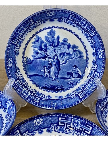 Saucer - only marked with a number 70 - décor in blue/ transferware