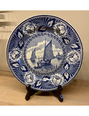 Wandbordje - Société Céramique Maestricht - décor HOLLANDIA blauw