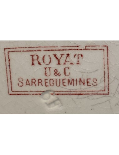 Ontbijtbord / Dessertbord - Sarreguemines - décor ROYAT in roze/rood