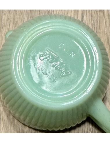 Milk jug - Fire King - Oven Glass - finished in jadeite green