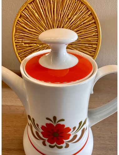 Coffee pot - porcelain - Winterling Marktleuthen - retro 1970s model in orange/green