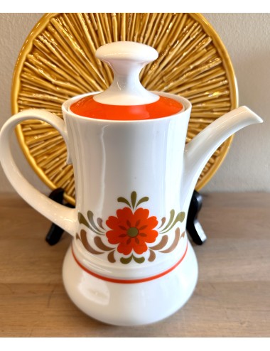 Coffee pot - porcelain - Winterling Marktleuthen - retro 1970s model in orange/green