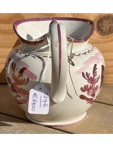 Teapot - model with collar - Sunderland lustreware/pink lustreware - ca. 1820-1825 - cottage design