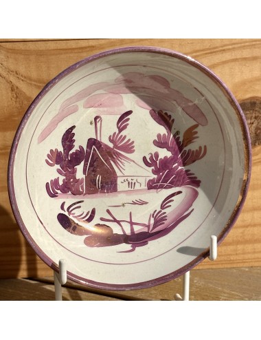 Bottom dish / Saucer - Sunderland lustre - ca. 1820-1825 - cottage design