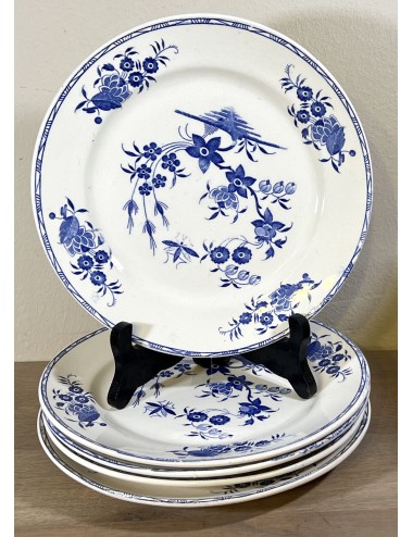 Breakfast plate / Dessert plate - Boch - décor GRAND BOUQUET blue - special model with thickened bottom edge