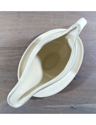 Gravy boat / Sauce boat - Boch Frères - executed in cream color - 1940-1945