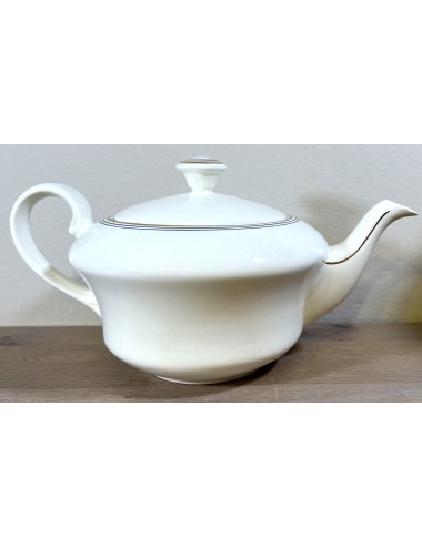 Teapot - Mosa (3 arches) - décor in cream with black and gold lines
