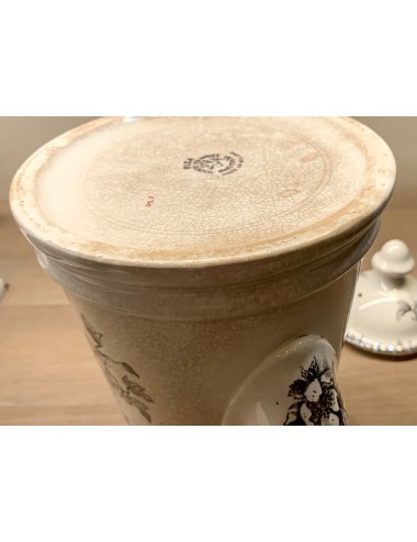Koffiepot - Société Céramique Maestricht - décor OLGA grijs-bruin - model Leonie