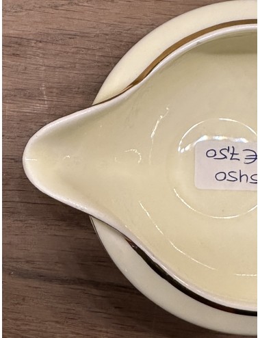 Milk jug - Petrus Regout - shape REGINA - décor in cream with gold finish