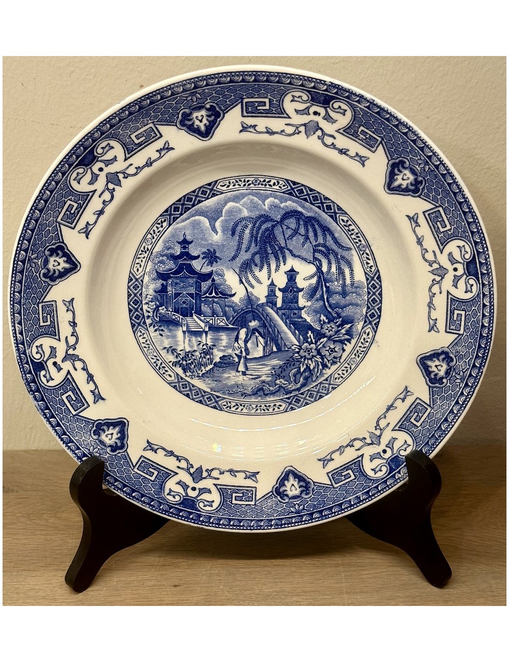 Deep plate / Soup plate / Pasta plate - Boch - décor YEDDO in blue version