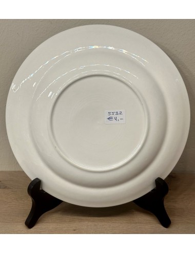 Flat Deep plate / Soup plate / Pasta plate - marked with a triangle (Hungarian?) - décor with an azure border