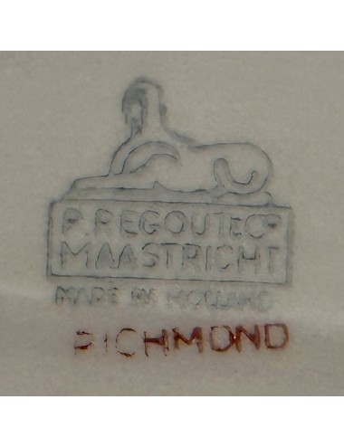 Sour dish / Ravier - Petrus Regout - décor RICHMOND in red finish