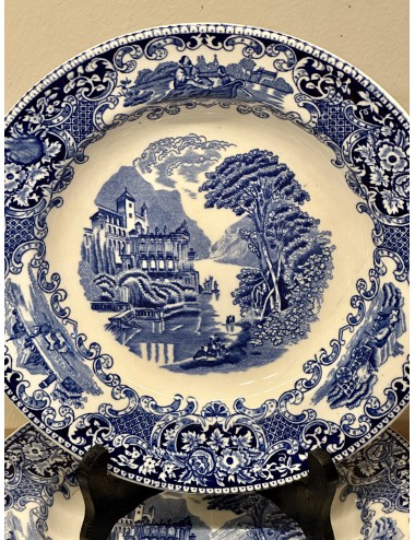 Deep plate / Pasta plate / Soup plate - Petrus Regout - décor CASTILLO BLUE (from 1959 OLD ENGLAND)