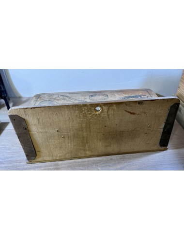 Schoenpoets kist/doos in hout met opdruk op het deksel