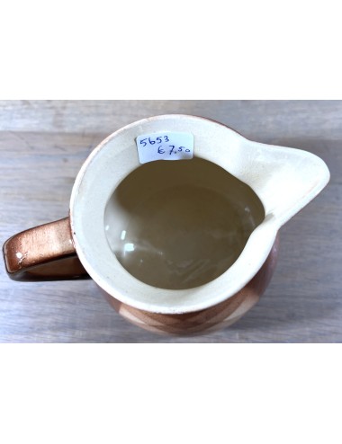 Milk jug / Water jug - unmarked - brown spritzmuster décor