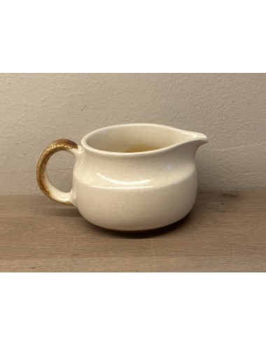 Milk jug - fairly large model - Boch - décor VESUVE (1977) in brown/cream ceramic