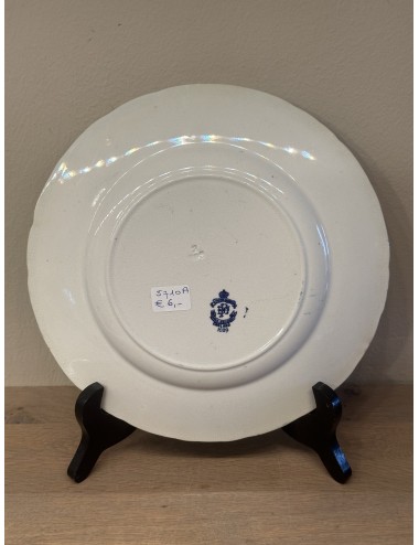 Dinner plate / Dinner plate - Stoke on Trent, England - décor executed in blue with a sailboat and a rowboat
