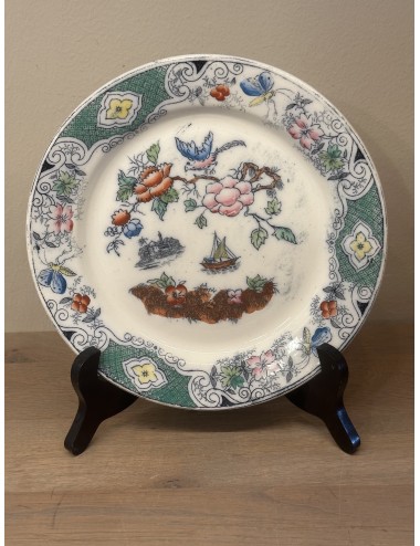 Dinner plate / Dinner plate - Nimy - décor MACAO with a picture in oriental style