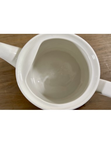 Koffiepotje / Theepotje - kleiner model - Villeroy & Boch - décor in crème/wit met banden