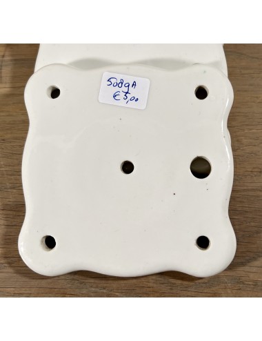 Cover plate / Back plate - white porcelain - said to be for a gas lamp oid