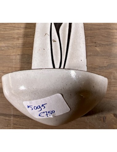 Holy water bowl - ceramic model in gray/brown - Bree Belgium, A65