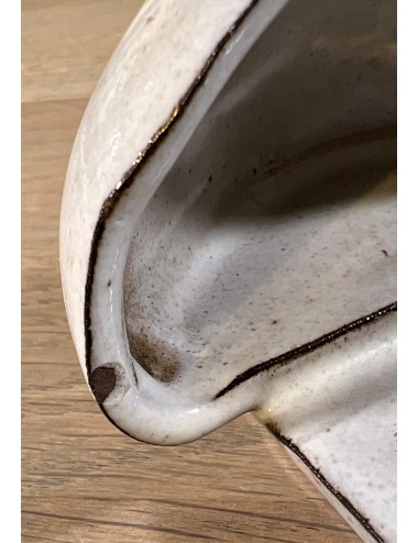 Holy water bowl - ceramic model in gray/brown - Bree Belgium, A65