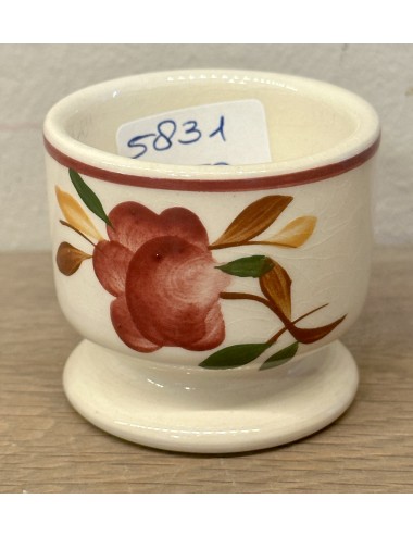 Egg cup - Boch - décor with brown/red/green decoration