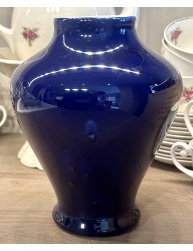 Vase - Boch - executed in royal blue with a larger bulge at the top