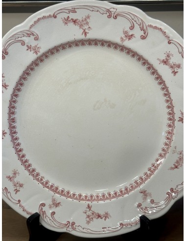 Plate - large round model - Ridgeways England - décor LORNA in red