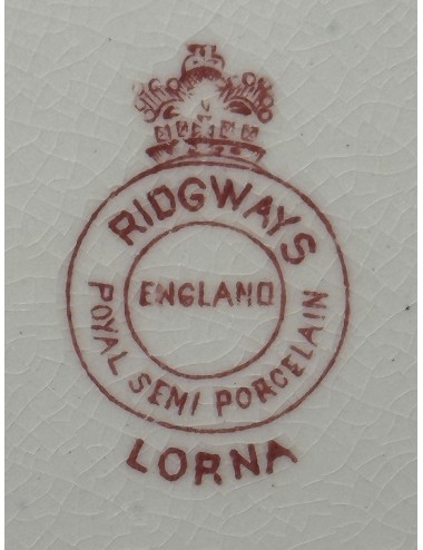 Bord / Schaal - groot rond model - Ridgeways England - décor LORNA in rood