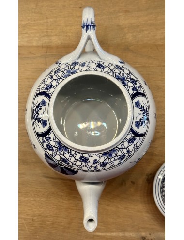 Teapot / Coffee pot - Creil & Montereau - décor JAPON (Claude Monet Giverny service) with light blue background