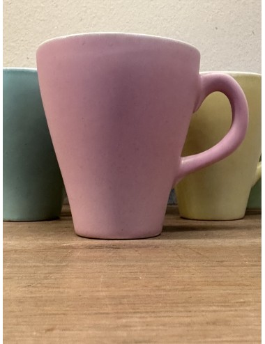 Set van 6 mokka/koffie kopjes (zonder schotel) in verschillende pastelkleuren - plateel
