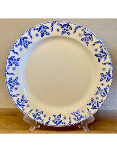 Plate - round model - Boch - décor DUX in bright blue