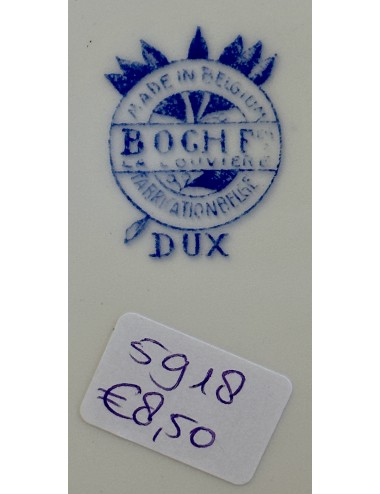Schaal - rond model - Boch - décor DUX in helderblauwe uitvoering