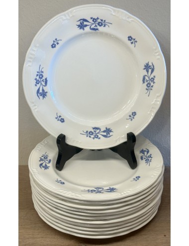 Breakfast plate / Dessert plate - not marked but Boch - décor executed with a light blue floral border
