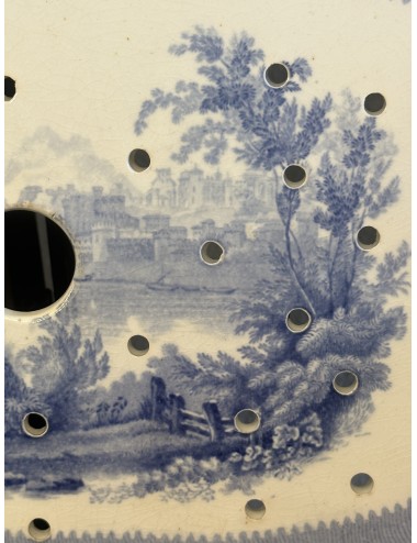 Treef - Davenport - gedateerd ca. 1870 - décor van landschap en bergen/kastelen