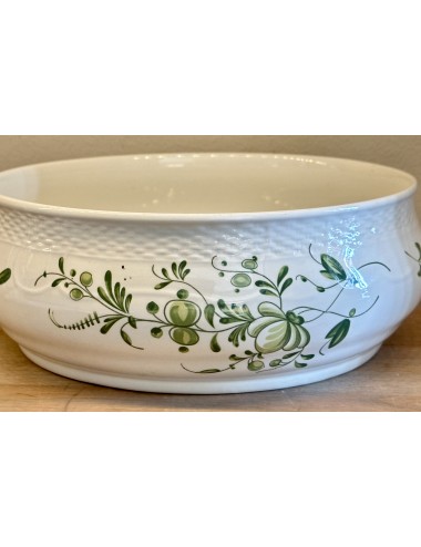 Salad bowl / Bowl - Manufacture Royale de la Louvière Boch Belgium - décor CYRANO in green