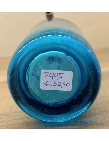 Siphon / Spray water bottle - small model - M. Faizende Apres-Sur-Buech Gueret Frè Paris - executed in azure glass