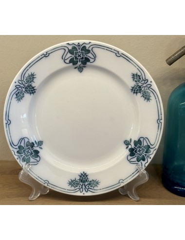 Dinerbord / Eetbord - Villeroy & Boch Wallerfangen - décor van distels in groen/blauw