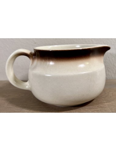 Milk jug - Boch - décor ? - shape MENUET executed in cream with brown